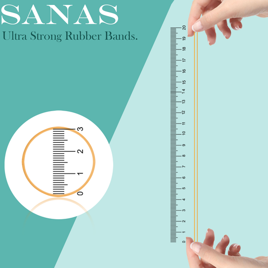 Sanas Nylon Rubber Bands Assorted Colours - Pack of 100 gms