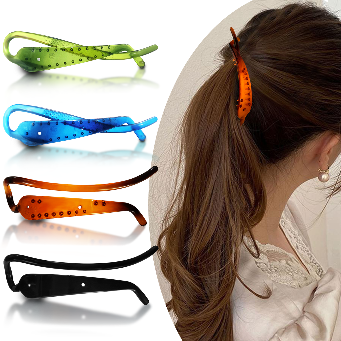 Sanas Twist & Secure Hair Clips - 4Pcs