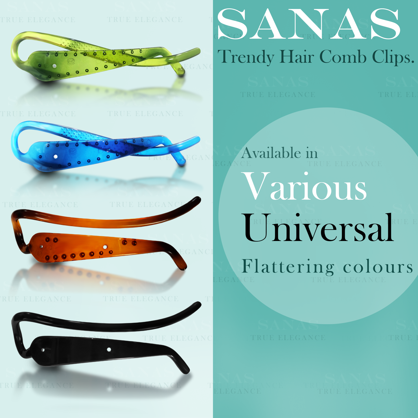 Sanas Twist & Secure Hair Clips - 4Pcs