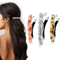 Sanas Rectangle Resin Hair Clip - 3Pcs