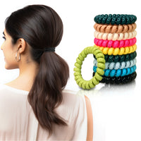 Sanas Colorful Spiral Hair Tie - 10Pcs