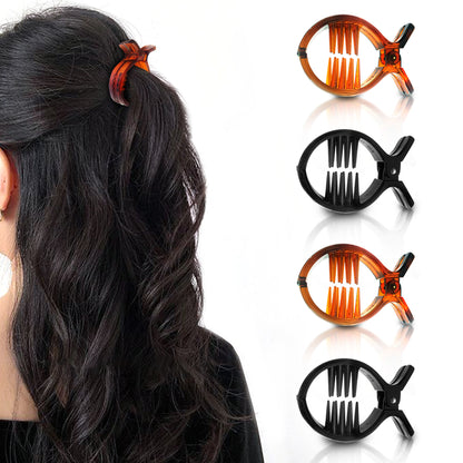 Sanas Small Oval Hair Clips - 4Pcs