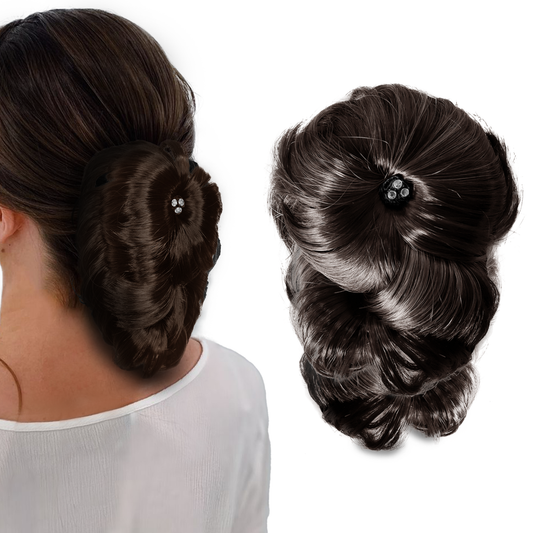 Sanas Bun with Back Pin BROWN - 1Pc