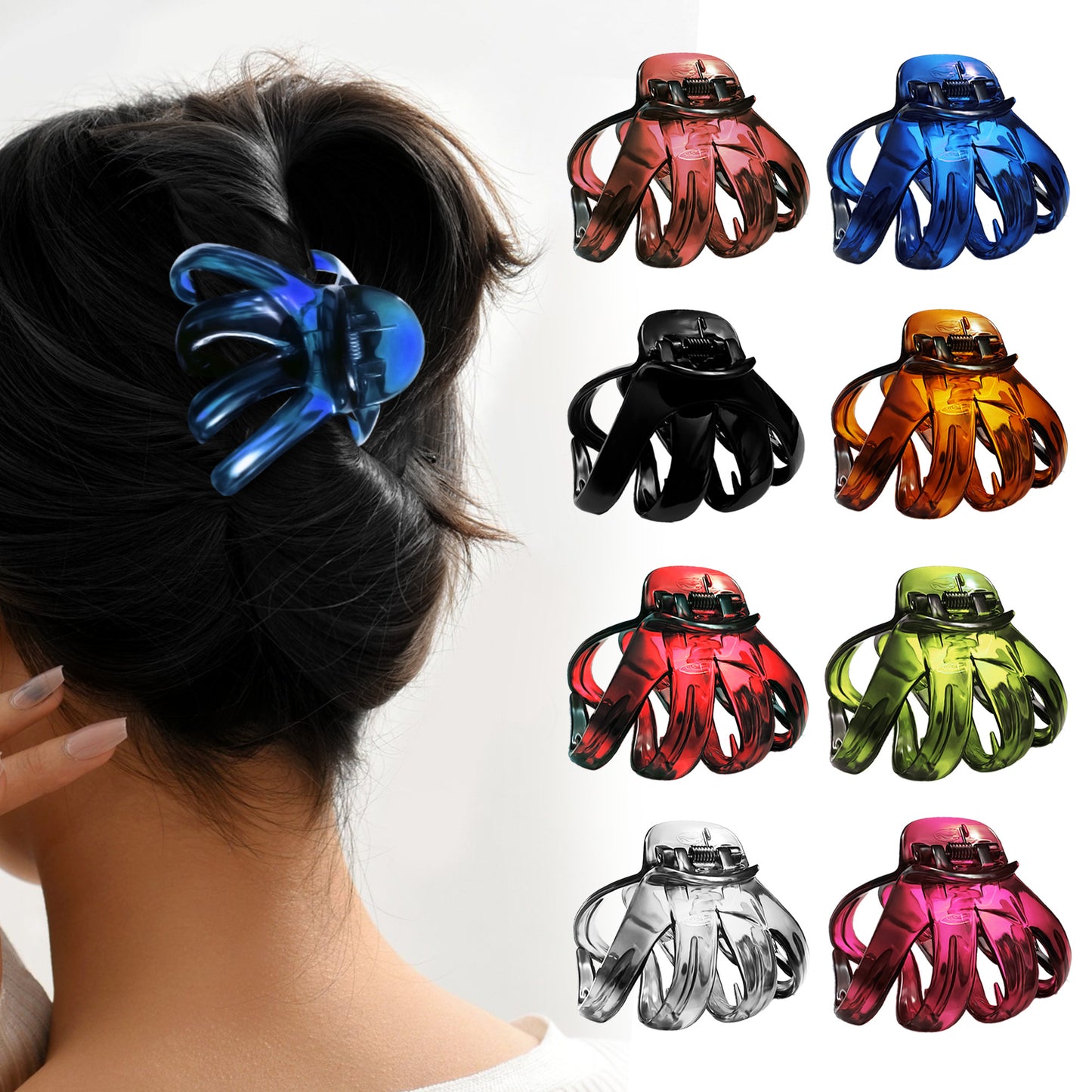 Sanas Multicolor Octopus Hair Clip - 2Pcs