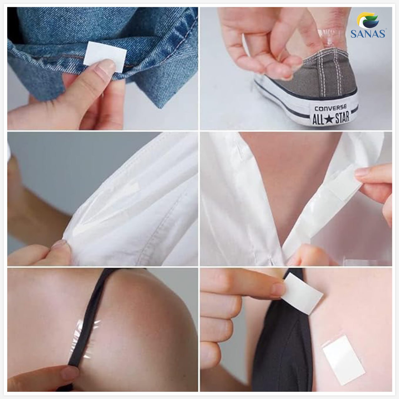 Sanas Body Tape To Stick Clothes Fashion Tape For Women Double Sided Tape For Dress Invisible Tape For Clothes (252 Strips)