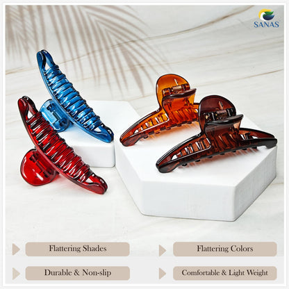 Sanas Butterfly Clips for Women Hair Accessories Multicolor 4Pcs