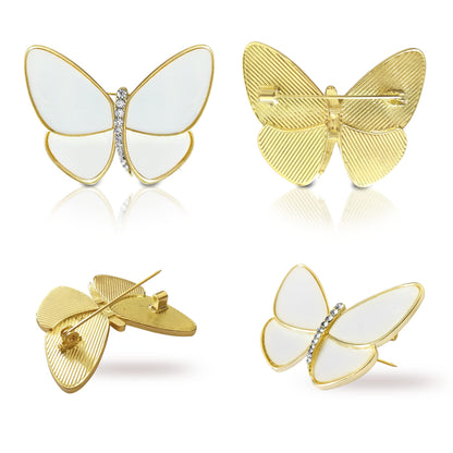 Sanas Butterfly Stone Resin Brooch Pin - 1Pc