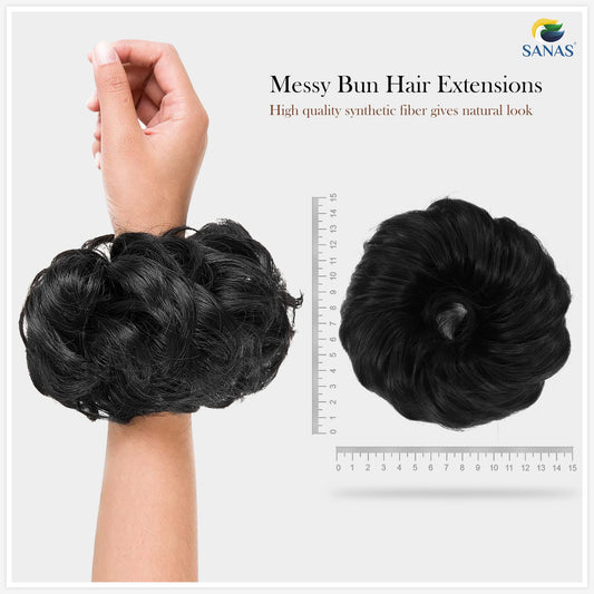 Sanas Synthetic Fiber Bun Hair Extension for Women - 1Pc