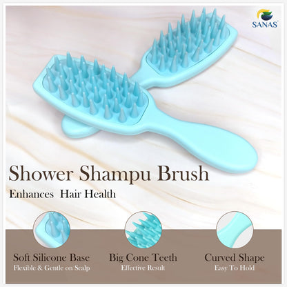 Sanas Scalp Massager Shampoo Hair Brush - 1Pc