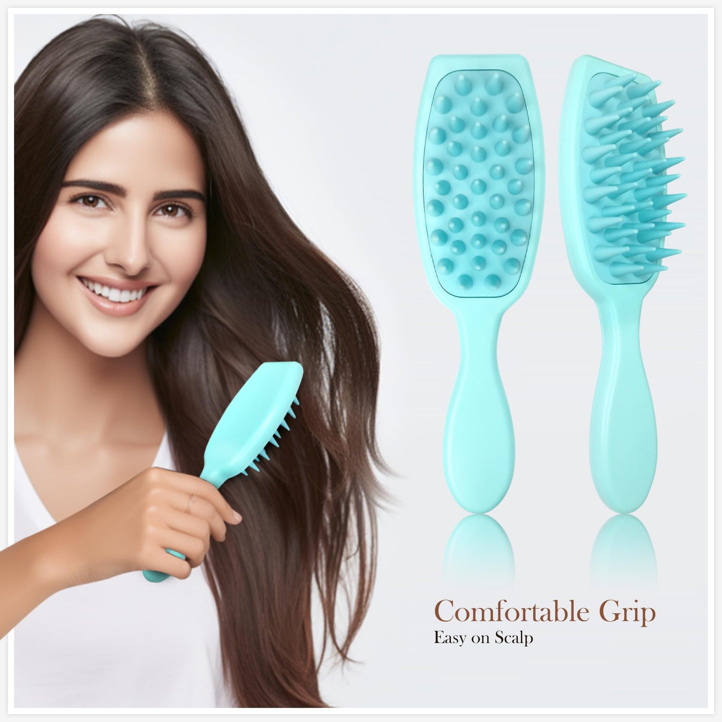 Sanas Scalp Massager Shampoo Hair Brush - 1Pc