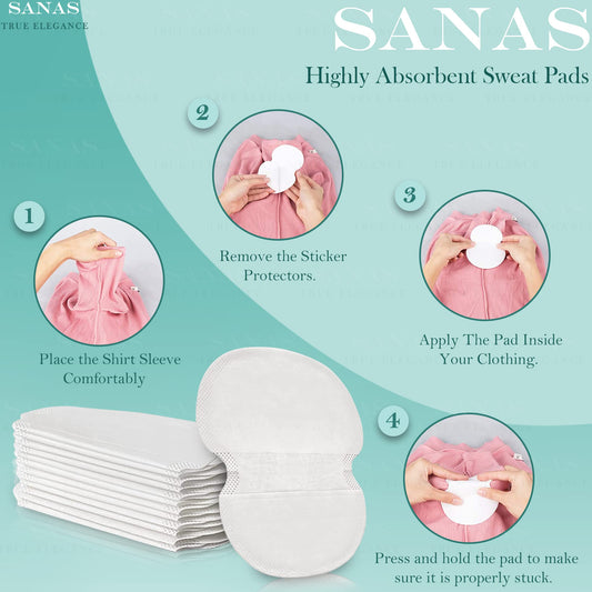 Sanas Underarm High Absorbent Sweat Pads - 10Pcs